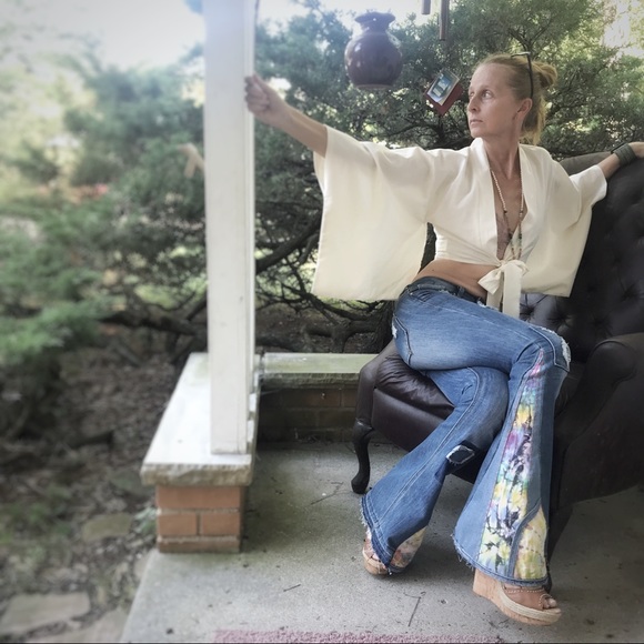 SOLD Bell Bottom jeans handmade size 1 - Picture 3 of 8